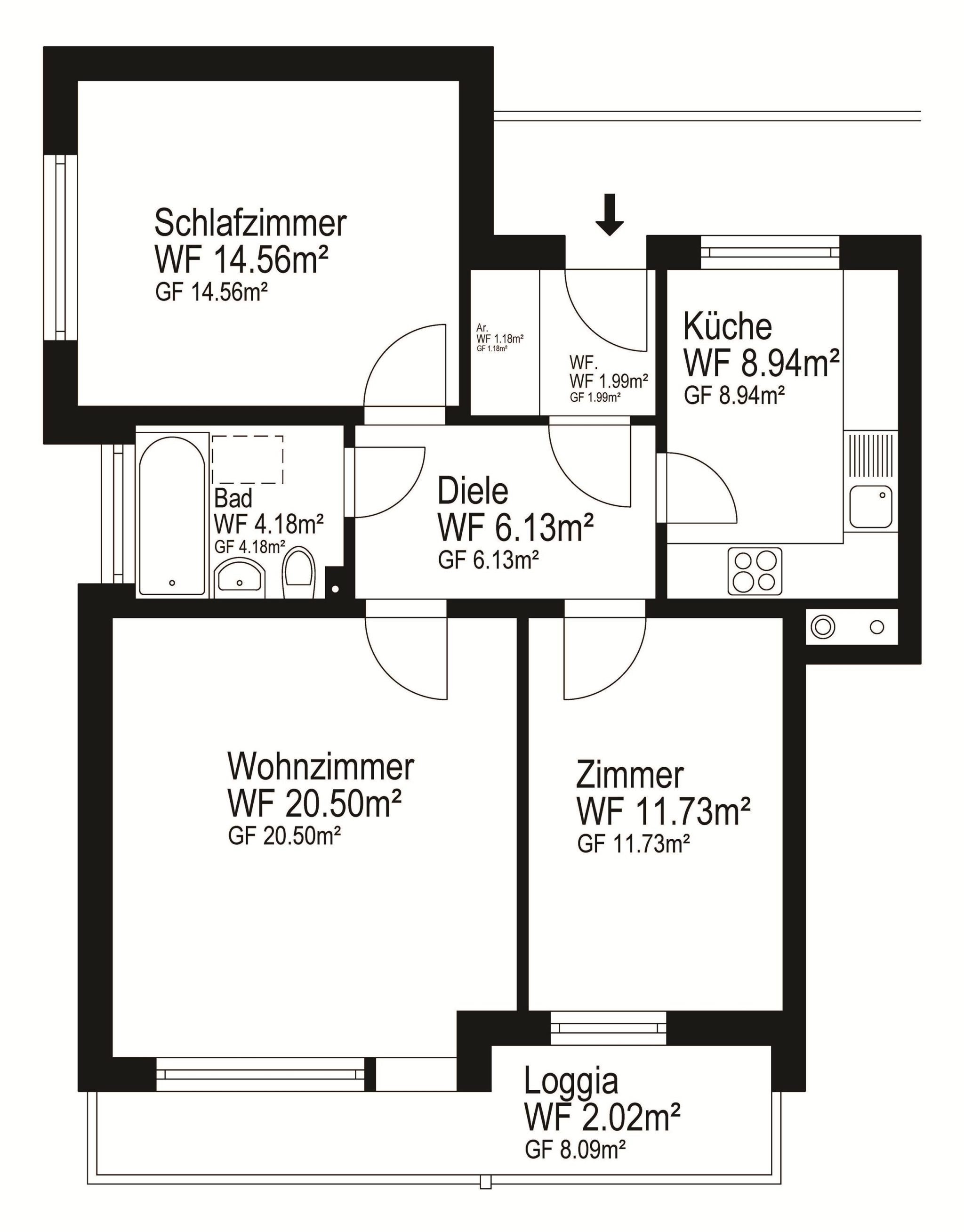Immobilienangebot - München - Alle - Attraktive 3-Zi-Whg. mit Balkon & Aufzug in München-Hadern